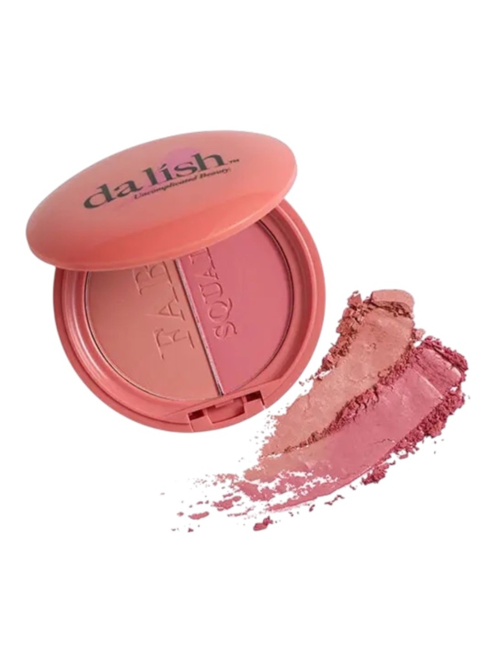 Da Lish Cosmetics Powder Blush Duo in Peachy Keen (soft peach/pink coral)